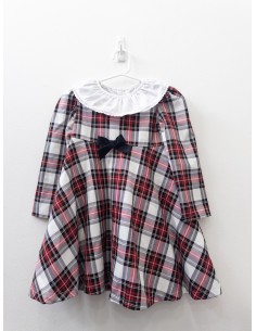 vestido navidad cuadros negros y blancos