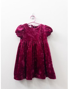 vestido velvet concho de vino