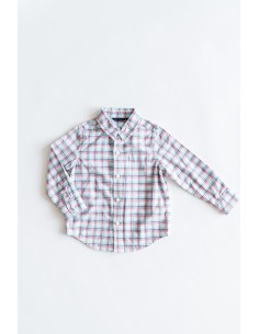 camisa cuadros rosados y turquesas