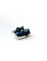 zapatos azules con blanco con lazo