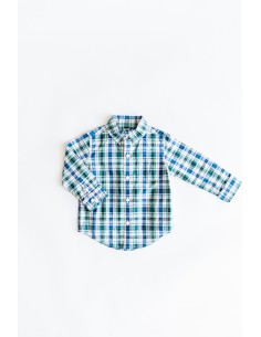 camisa cuadros azules y verdes