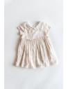 vestidos blanco con flores rosadas