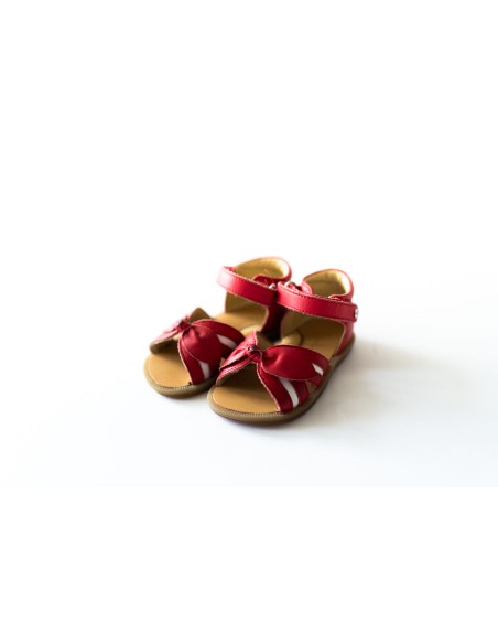 zapatillas cuero rojo