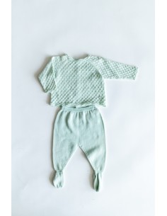 set primera puesta verde agua