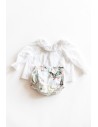 set blusa blanca y calzon con diseno