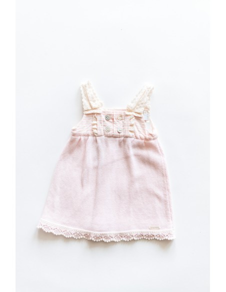 vestido de punto rosado