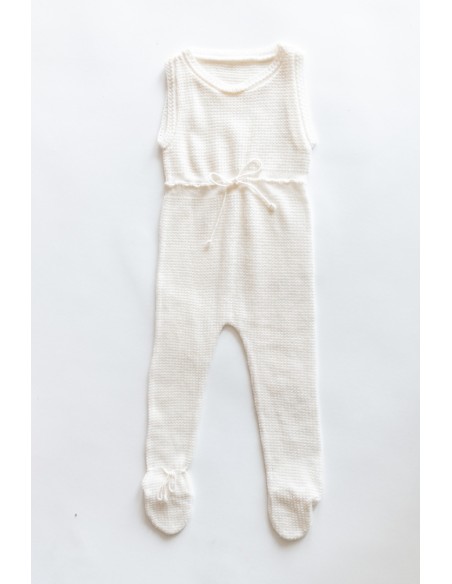 enterizo de punto beige