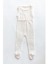 enterizo de punto beige