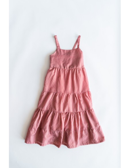 vestido cuadros rojos
