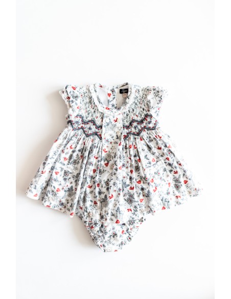 set blanco con gris y rojo