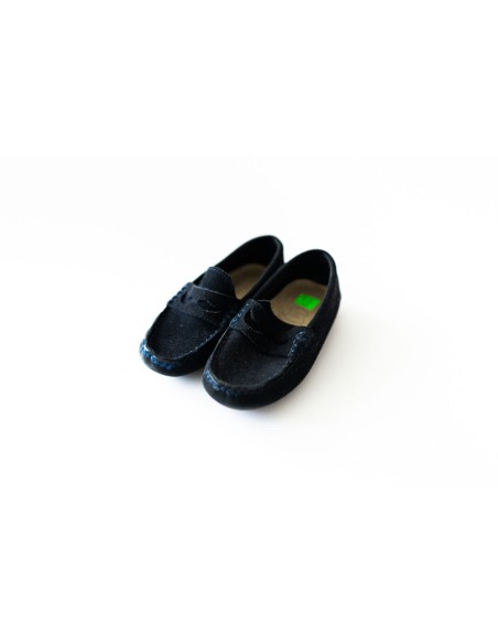 mocasines azules gamuza