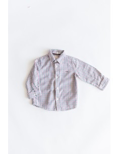 camisa cuadros rojos y azules